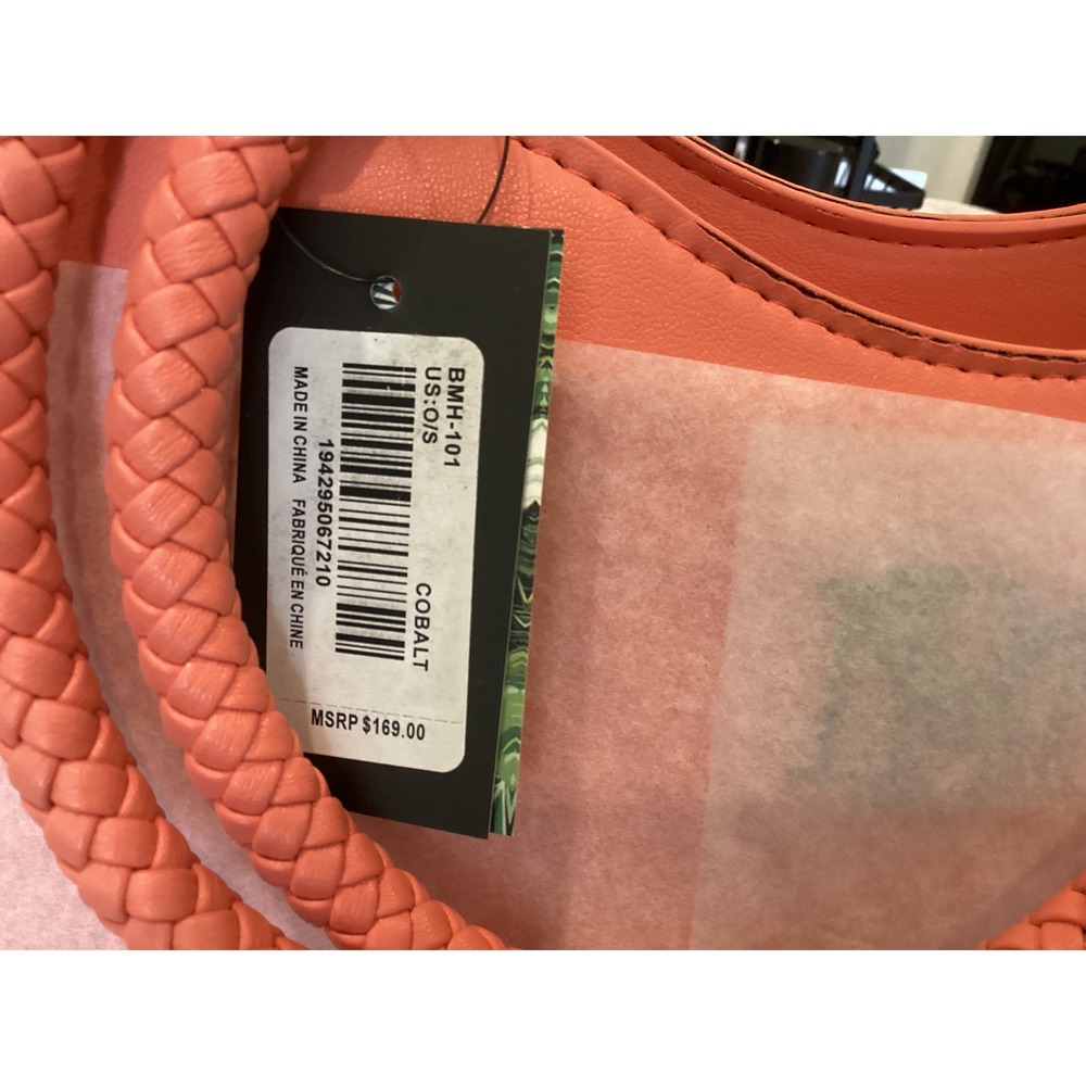 NMD Coral Satchel Bag Braided Handle Crossbody Purse Zip Pocket NEW‎ - Picture 8 of 10